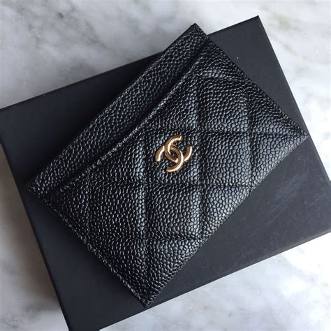 chanel leather credit card holder|Chanel card holder original.